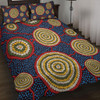 Australia Aboriginal Quilt Bed Set - Beautiful Indigenous Seamless Pattern Based in Universe with Galaxies Form Quilt Bed Set