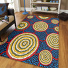 Australia Aboriginal Area Rug - Beautiful Indigenous Seamless Pattern Based in Universe with Galaxies Form Area Rug