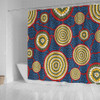Australia Aboriginal Shower Curtain - Beautiful Indigenous Seamless Pattern Based in Universe with Galaxies Form Shower Curtain