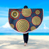 Australia Aboriginal Beach Blanket - Beautiful Indigenous Seamless Pattern Based in Universe with Galaxies Form Beach Blanket