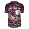 Manly Warringah Sea Eagles Rugby Jersey - Custom Maroon Manly Warringah Sea Eagles Blooded Aboriginal Inspired