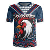 Sydney Roosters Rugby Jersey - Custom Blue Sydney Roosters Blooded Aboriginal Inspired