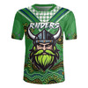 Canberra Raiders Rugby Jersey - Custom Green Canberra Raiders Blooded Aboriginal Inspired