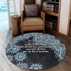 Australia Aboriginal Round Rug - The More You Know The Less You Need Blue Round Rug