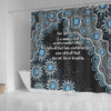 Australia Aboriginal Shower Curtain - The More You Know The Less You Need Blue Shower Curtain