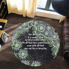 Australia Aboriginal Round Rug - The More You Know The Less You Need Green Round Rug