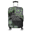Australia Aboriginal Luggage Cover - The More You Know The Less You Need Green Luggage Cover
