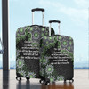 Australia Aboriginal Luggage Cover - The More You Know The Less You Need Green Luggage Cover