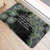 Australia Aboriginal Door Mat - The More You Know The Less You Need Green Door Mat