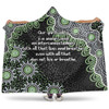 Australia Aboriginal Hooded Blanket - The More You Know The Less You Need Green Hooded Blanket