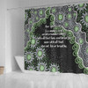 Australia Aboriginal Shower Curtain - The More You Know The Less You Need Green Shower Curtain
