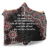 Australia Aboriginal Hooded Blanket - The More You Know The Less You Need Red Patterns Hooded Blanket