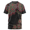 Australia Aboriginal T-shirt - The More You Know The Less You Need Red and Gold Patterns T-shirt