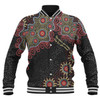 Australia Aboriginal Baseball Jacket - The More You Know The Less You Need Red and Gold Patterns Baseball Jacket