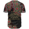 Australia Aboriginal Baseball Shirt - The More You Know The Less You Need Red and Gold Patterns Baseball Shirt