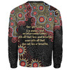Australia Aboriginal Sweatshirt - The More You Know The Less You Need Red and Gold Patterns Sweatshirt