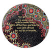 Australia Aboriginal Round Rug - The More You Know The Less You Need Red and Gold Patterns Round Rug