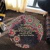 Australia Aboriginal Round Rug - The More You Know The Less You Need Red and Gold Patterns Round Rug