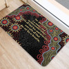 Australia Aboriginal Door Mat - The More You Know The Less You Need Red and Gold Patterns Door Mat