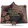 Australia Aboriginal Hooded Blanket - The More You Know The Less You Need Red and Gold Patterns Hooded Blanket