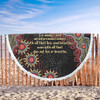 Australia Aboriginal Beach Blanket - The More You Know The Less You Need Red and Gold Patterns Beach Blanket