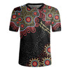 Australia Aboriginal Rugby Jersey - The More You Know The Less You Need Red and Gold Patterns Rugby Jersey