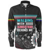 Australia Aboriginal Long Sleeve Shirts - Walking with 3000 Ancestors Behind Me Black Long Sleeve Shirts