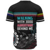Australia Aboriginal Baseball Shirt - Walking with 3000 Ancestors Behind Me Black Baseball Shirt
