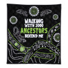 Australia Aboriginal Quilt - Walking with 3000 Ancestors Behind Me Black and Green Patterns Quilt