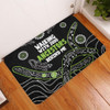 Australia Aboriginal Door Mat - Walking with 3000 Ancestors Behind Me Black and Green Patterns Door Mat