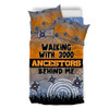 Australia Aboriginal Bedding Set - Walking with 3000 Ancestors Behind Me Blue Patterns Bedding Set