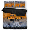 Australia Aboriginal Bedding Set - Walking with 3000 Ancestors Behind Me Blue Patterns Bedding Set