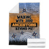 Australia Aboriginal Blanket - Walking with 3000 Ancestors Behind Me Blue Patterns Blanket
