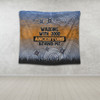 Australia Aboriginal Tapestry - Walking with 3000 Ancestors Behind Me Blue Patterns Tapestry
