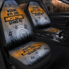 Australia Aboriginal Car Seat Covers - Walking with 3000 Ancestors Behind Me Blue Patterns Car Seat Covers