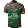 Australia Aboriginal Polo Shirt - Walking with 3000 Ancestors Behind Me Green Patterns Polo Shirt