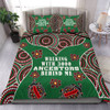 Australia Aboriginal Bedding Set - Walking with 3000 Ancestors Behind Me Green Patterns Bedding Set