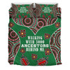 Australia Aboriginal Bedding Set - Walking with 3000 Ancestors Behind Me Green Patterns Bedding Set