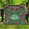 Australia Aboriginal Quilt - Walking with 3000 Ancestors Behind Me Green Patterns Quilt