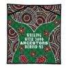 Australia Aboriginal Quilt - Walking with 3000 Ancestors Behind Me Green Patterns Quilt