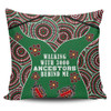 Australia Aboriginal Pillow Covers - Walking with 3000 Ancestors Behind Me Green Patterns Pillow Covers
