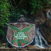 Australia Aboriginal Beach Blanket - Walking with 3000 Ancestors Behind Me Green Patterns Beach Blanket