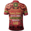 Australia Aboriginal Polo Shirt - Walking with 3000 Ancestors Behind Me Red and Gold Patterns Polo Shirt