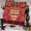 Australia Aboriginal Quilt - Walking with 3000 Ancestors Behind Me Red and Gold Patterns Quilt