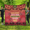 Australia Aboriginal Quilt - Walking with 3000 Ancestors Behind Me Red and Gold Patterns Quilt