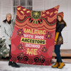 Australia Aboriginal Blanket - Walking with 3000 Ancestors Behind Me Red and Gold Patterns Blanket