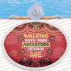 Australia Aboriginal Beach Blanket - Walking with 3000 Ancestors Behind Me Red and Gold Patterns Beach Blanket