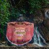 Australia Aboriginal Beach Blanket - Walking with 3000 Ancestors Behind Me Red and Gold Patterns Beach Blanket