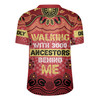 Australia Aboriginal Rugby Jersey - Walking with 3000 Ancestors Behind Me Red and Gold Patterns Rugby Jersey