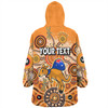 Australia Aboriginal Custom Snug Hoodie - Dragonfly Flies Into Beehive And Snake Circle Snug Hoodie